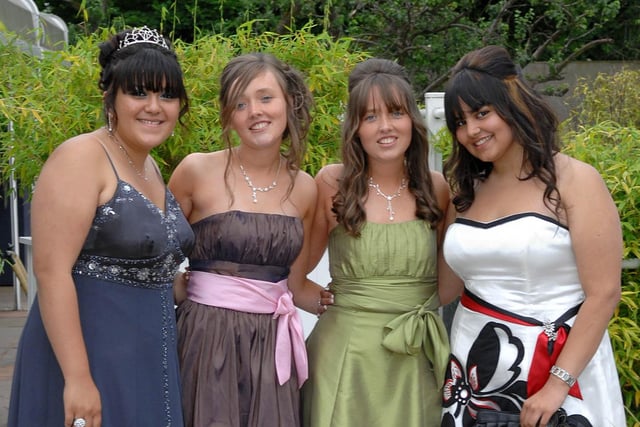 St John Fisher Catholic High School Leavers Ball, Holland Hall Hotel.
from left, Wendy Marsh, Laura and Chloe Prescott and Rebecca Boylan.