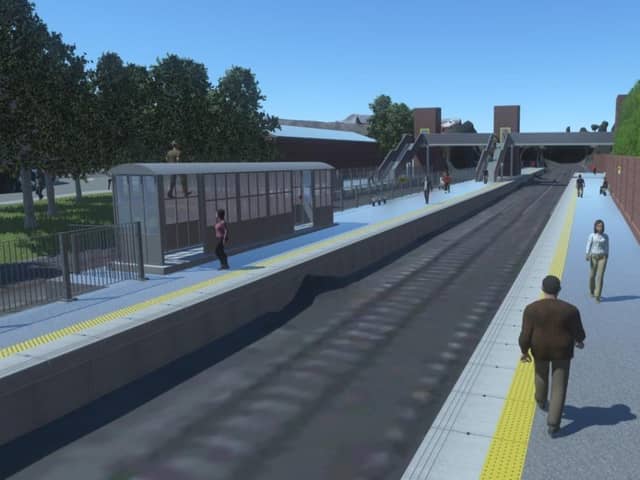 An artist's impression of what the new Golborne station would look like