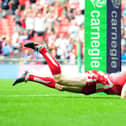 Joel Tomkins and his famous Wembley try in 2011