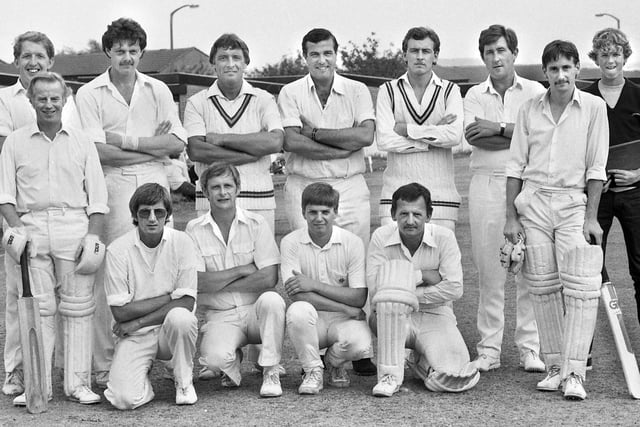 Standish Cricket Club first eleven in August 1983.
