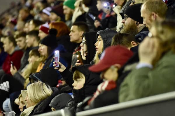 Wigan Warriors fans at the game against Wakefield