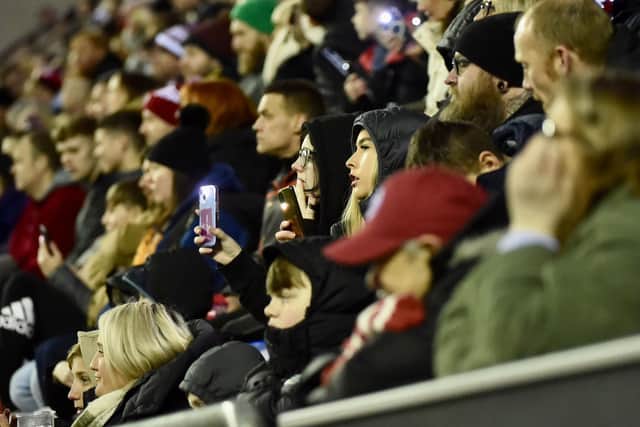 Wigan Warriors fans at the game against Wakefield