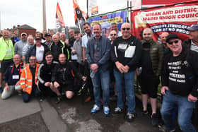 Workers from Pemberton Park and Leisure Homes LTD, Woodhouse Lane, Wigan, on the second day of strike action. The company has just released a statement.