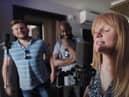 Jo Dakin, Sam Thompson and Chris Jack recording with Bamalam Productions