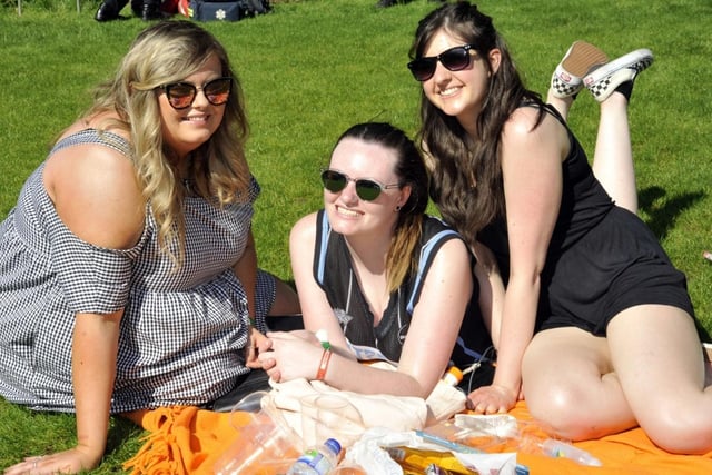 From left, Danielle Fowles, Robyn Ferguson and Kathryn Brown from Highfield at Haigh Fest 2017