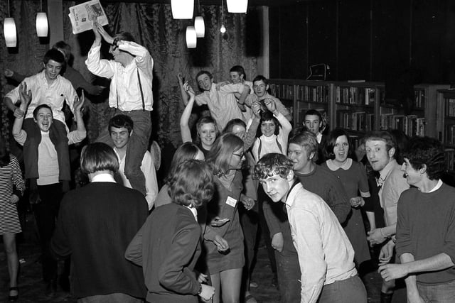 RETRO 1969 Wigan College students at their Rag Week Discoteque evening.