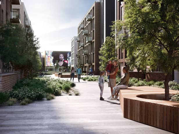 An artist's impression of how part of the completed Galleries25 complex will look