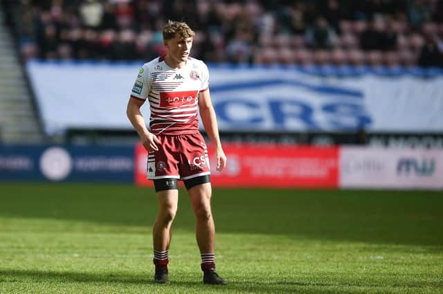 Noah Hodkinson in action for Wigan Warriors