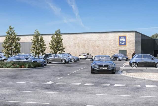 An artist's impression of the Orrell Aldi store