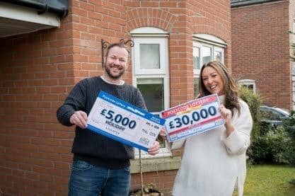 Winner Andrew Peck and his wife Gillian pocketed prizes totalling £35,000