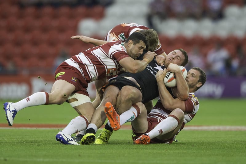 The Warriors were defeated 16-12 by Hull FC at Doncaster's Keepmoat Stadium in 2016. George Williams and Willie Isa both scored in the narrow loss.