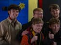 Members of The Lathums plus fans at a Curious Minds event
