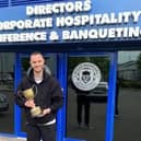 Will Keane with his Wigan Today 'Player of the Year' award