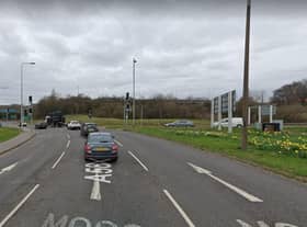 The M6/M58 Junction 26 roundabout at Orrell