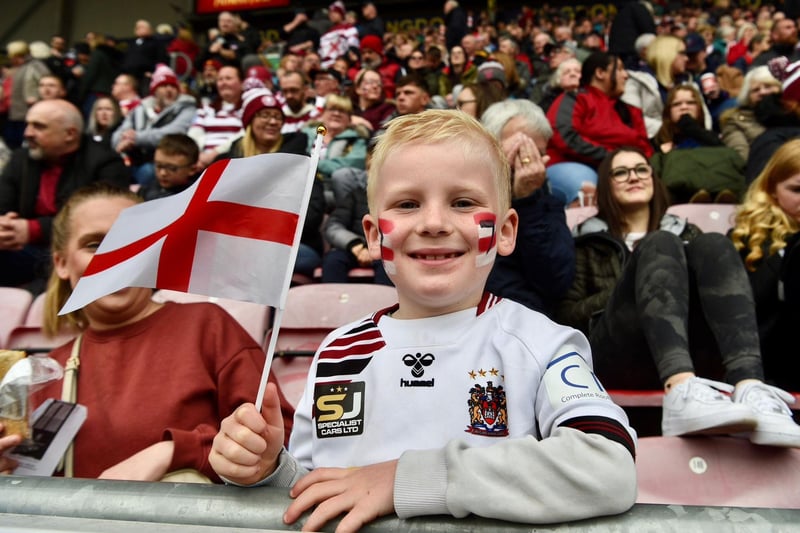 Wigan fans were also enjoying St George's Day.