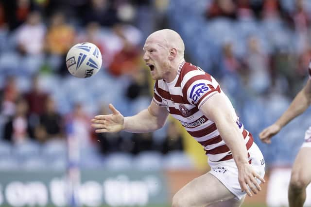 Liam Farrell celebrates his first half try