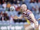 Liam Farrell celebrates his first half try