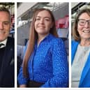 New stadium MD Neil Russell, new Latics MD Sarah Guilfoyle, and new non-executive chair Brenda Spencer
