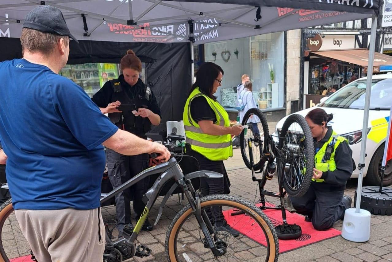 More than 40 bicycles marked by police at pop-up event in Wigan town centre