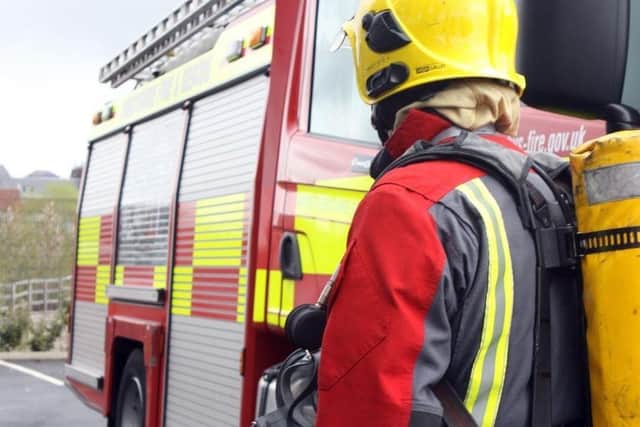 Firefighters spent hours tackling a blaze at a garage in Doncaster 