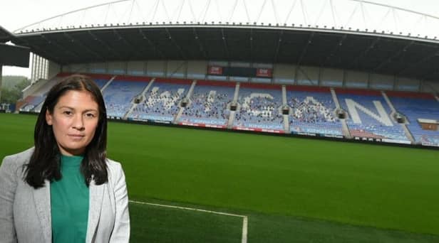 Lisa Nandy MP at Wigan Athletic's DW Stadium