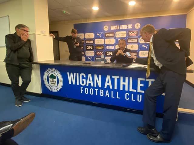 Leam Richardson faces the media
