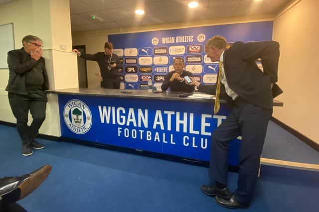 Leam Richardson faces the media