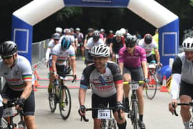 Crossing the start line at last year's Wigan Bike Ride