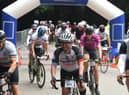 Crossing the start line at last year's Wigan Bike Ride