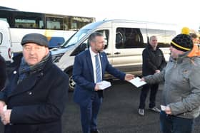 Latics CEO Mal Brannigan delivers Christmas cards at Middlesbrough