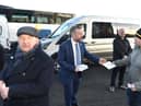 Latics CEO Mal Brannigan delivers Christmas cards at Middlesbrough