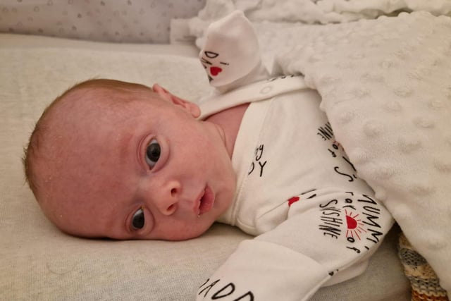 Jessica Rose Pitt sent of photo of baby Chester born five weeks early.