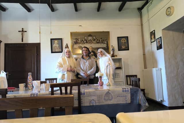 Sam relied on help from nuns and monks for shelter and food