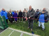 Leader of Wigan Council David Molyneux  cuts the ribbon on the new pitches at William Fosters