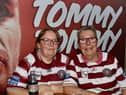 Wigan Warriors fans at the Robin Park Arena fan zone.