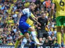 Stephen Humphrys in action against Norwich