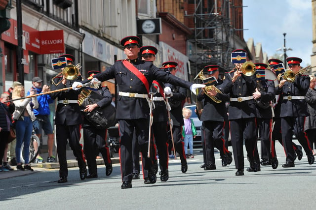 The Duke of Lancaster's Regiment parade around the streets of Wigan, celebrating being granted Freedom of the Borough.