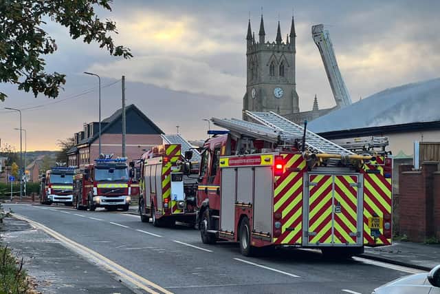 Poolstock closed as firefighters tackle the blaze