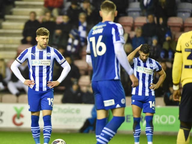 Callum Lang moments before his match-clinching free-kick against Oxford