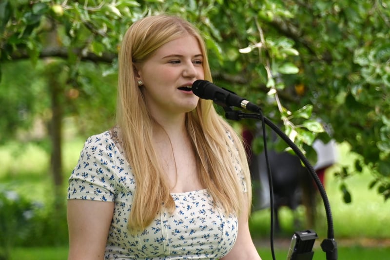 Grace Ball performs in the Kitchen Garden.