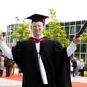 Liam Farrell at his University of Central Lancashire graduation in 2022.