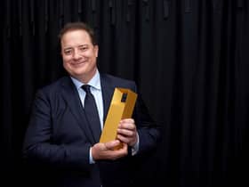 Honoree Brendan Fraser, recipient of the TIFF Tribute Award for Performance presented by IMDbPro for 'The Whale,', poses backstage at the TIFF Tribute Awards Gala during the 2022 Toronto International Film Festival at The Fairmont Royal York Hotel on September 11, 2022 in Toronto, Ontario. (Photo by Unique Nicole/Getty Images)