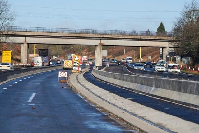 Smart motorway work has been carried out on the M6 between Orrell and Warrington for years now