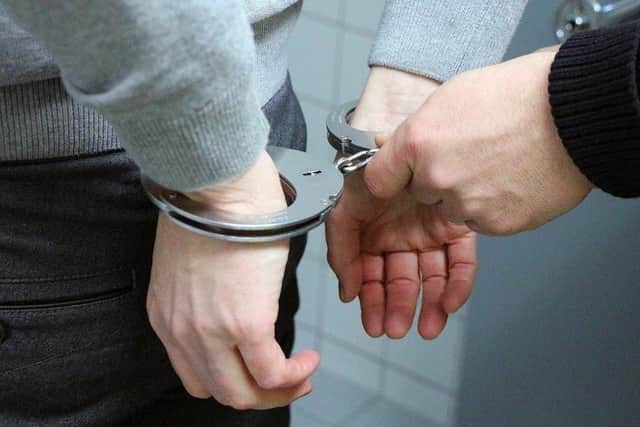 Two men were arrested after a delivery van was stolen in Poulton-le-Fylde