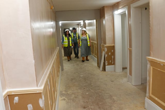 Tours were given around the new building with is still being developed.