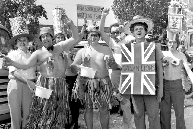 The Wigan Lions at Wigan Carnival in 1977.