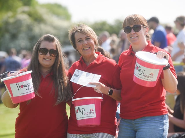 Charity football match between Holly's Hearts and Angels United at Atherton Town FC
