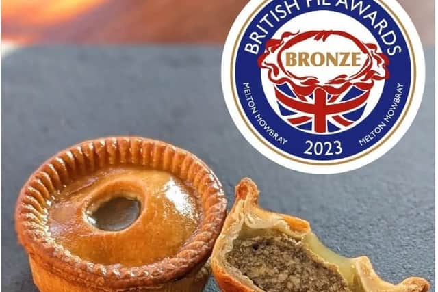John Roper’s vegan porkless pie was awarded bronze at the 2023 British Pie Awards - but was not announced as a medallist because of an admin error