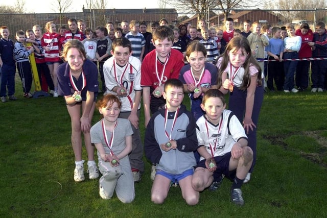2003 - Ince Primary school after their cross country tournament.