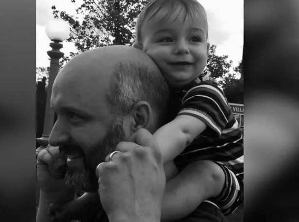 Barry Mason with his son Ethan